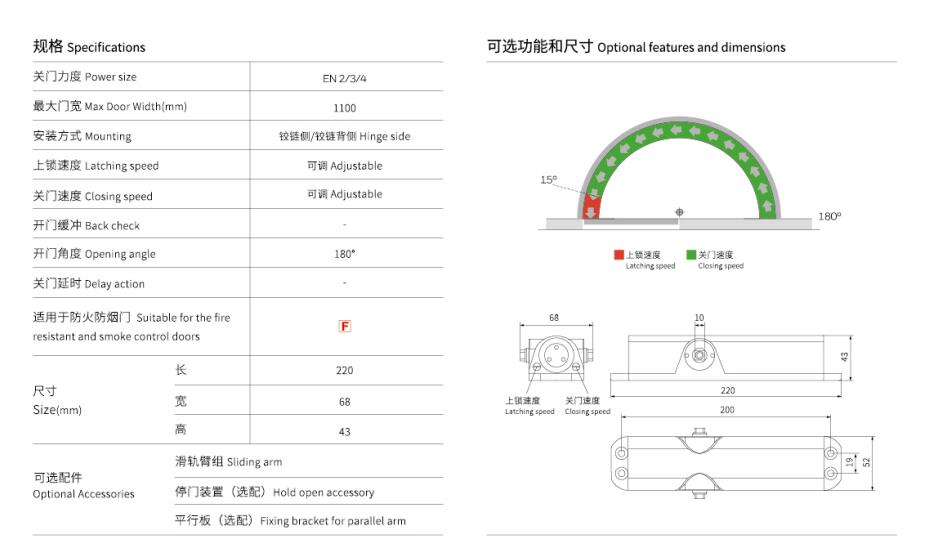 DC68V閉門器