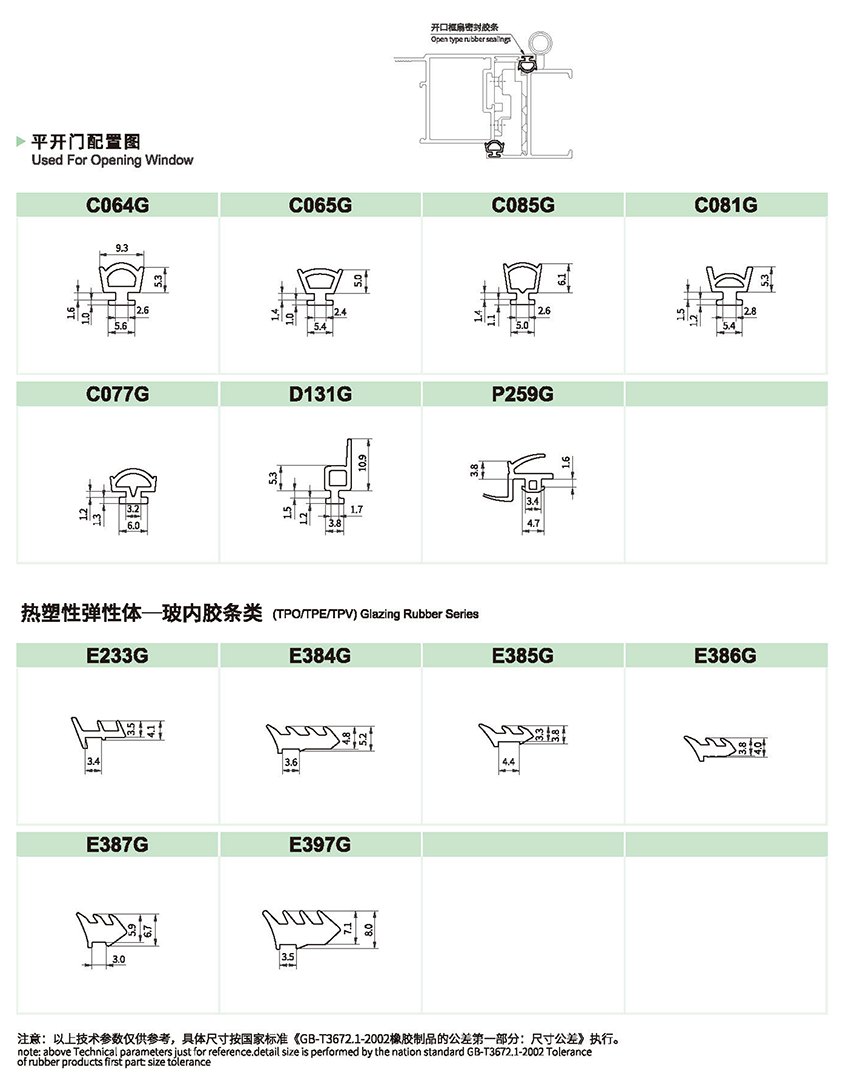 熱塑性彈性體幕墻膠條